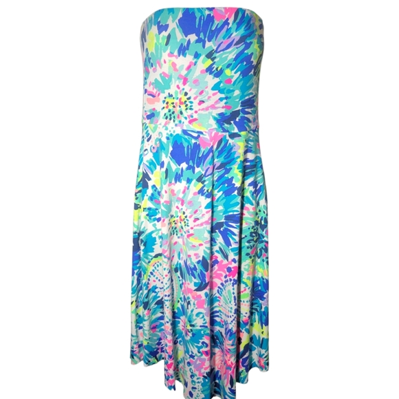 Lilly Pulitzer Loleta Dress in Dive In Size Small - Picture 2 of 2